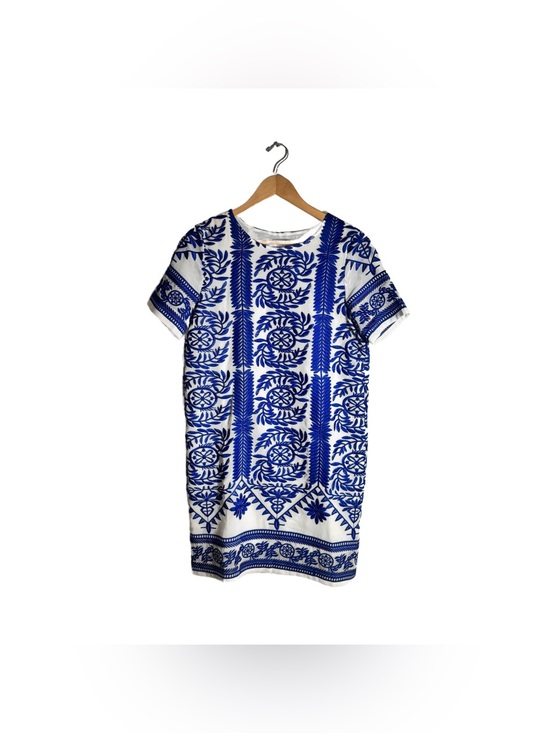 Lulus Dresses & Skirts - Lulu's Fond of You Shift Dress Women's Small Blue Embroidered Mini Coastal Vacay